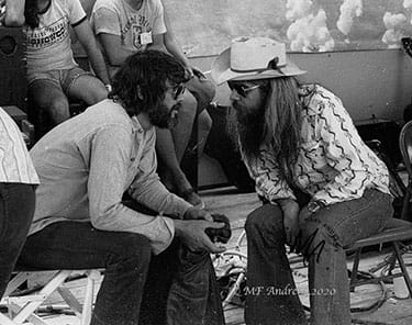Kris Kristofferson & Leon Russell Backstage - Willie Nelson's 4th of July Picnic 1973 - Photo by Mary AndreKris Kristofferson & Leon Russell Backstage - Willie Nelson's 4th of July Picnic 1973 - Photo by Mary Andrews ws