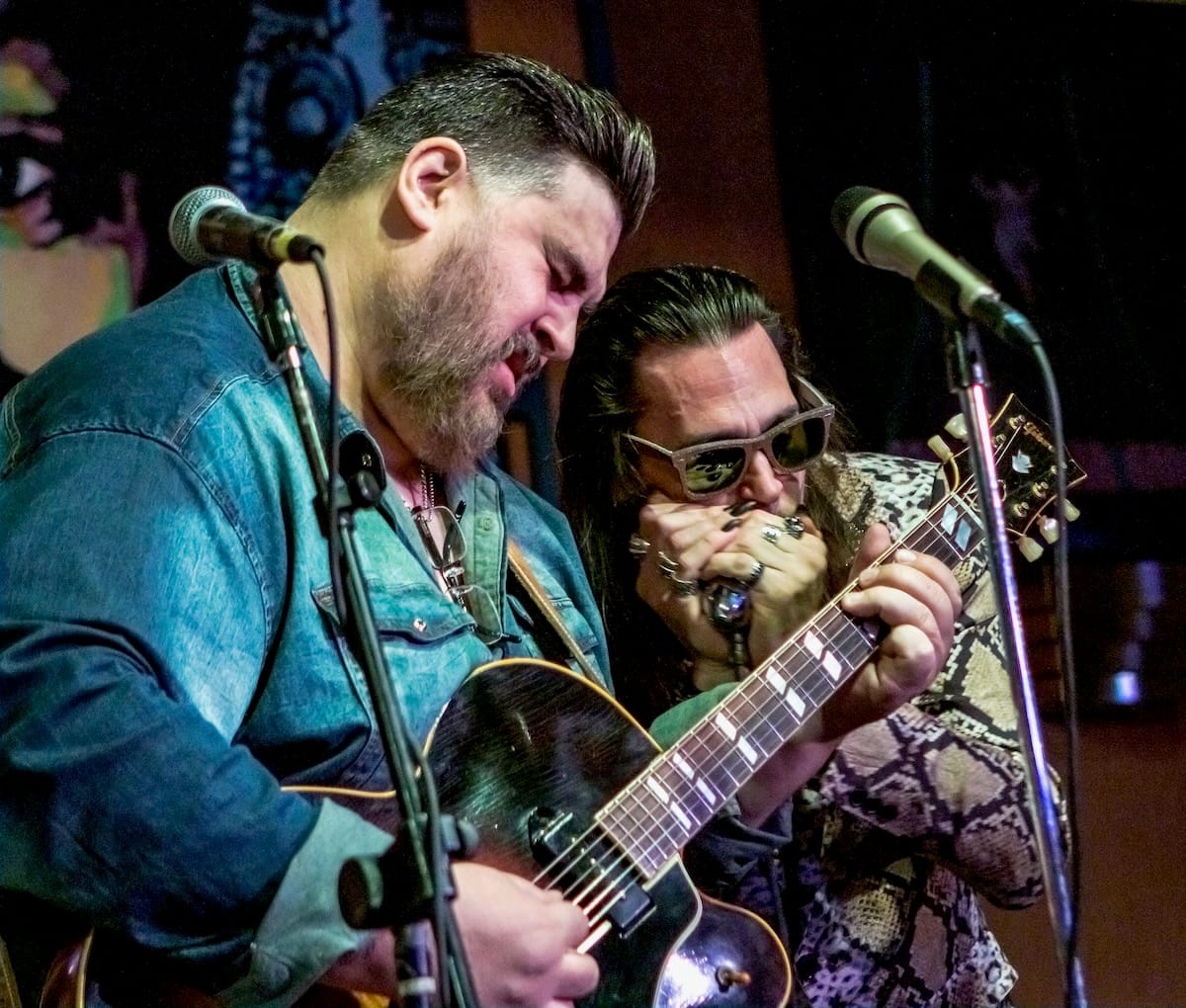 Nick Moss and Dennis Gruenling (photo by Michael Kurgansky)