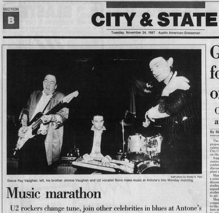 'Okay, Edge, Play the Blues!': An Oral History of the Night U2 Jammed With Stevie Ray Vaughan at Antone’s